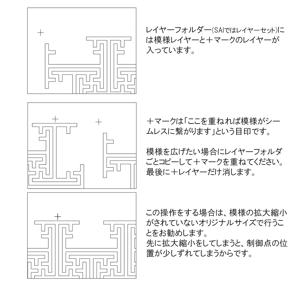 SAIクリスタ】紗綾形【ベクタ形式素材