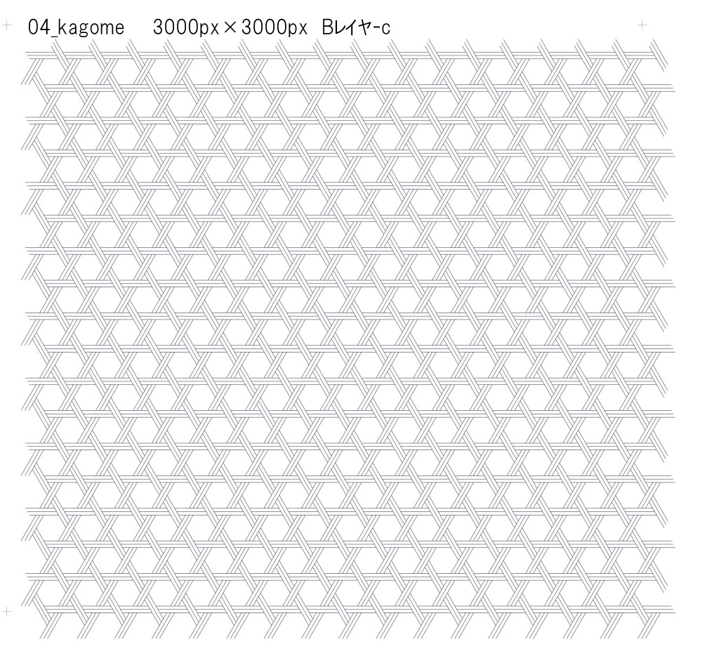 SAIクリスタ】網目籠目【ベクタ形式素材