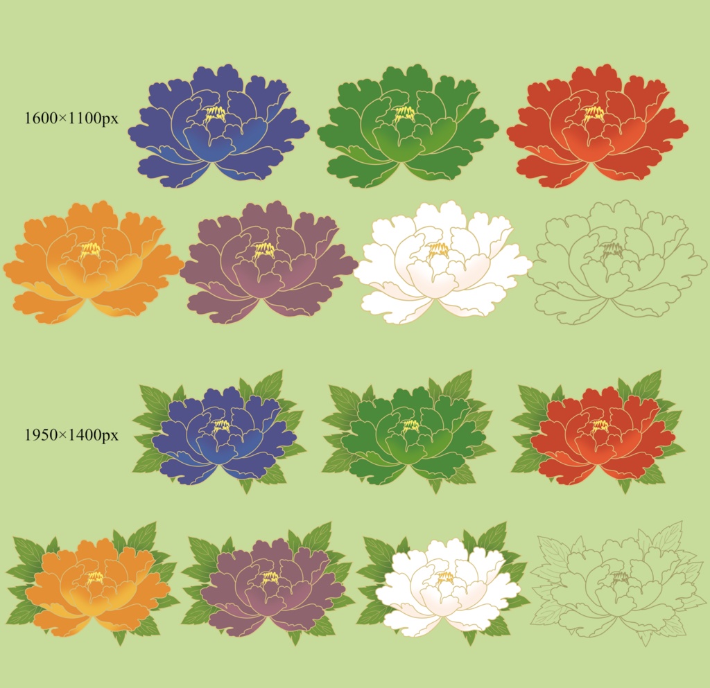 牡丹イラスト素材