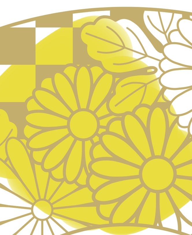 地紙に菊イラスト素材