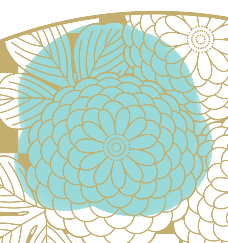 地紙に菊イラスト素材2