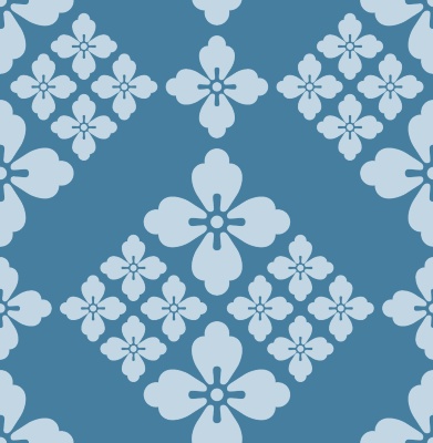 唐花パターン素材