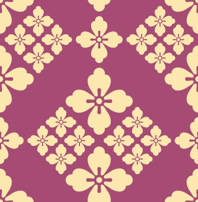 唐花パターン素材