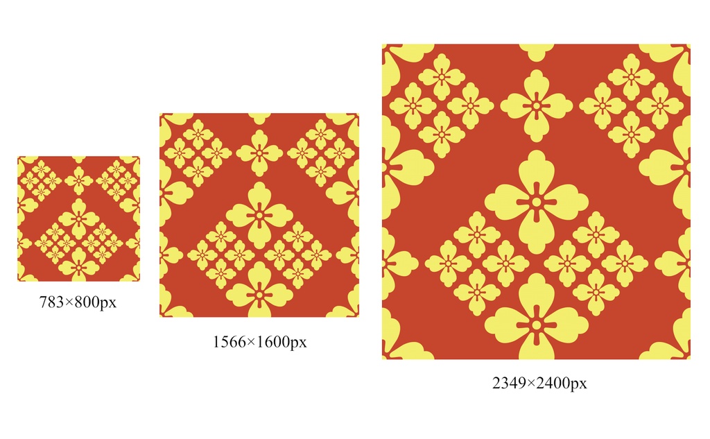 唐花パターン素材