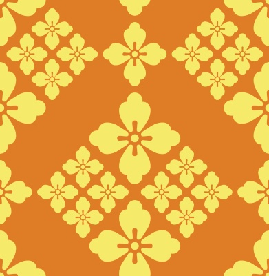 唐花パターン素材