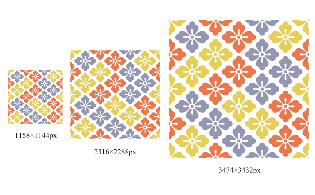 唐花パターン素材2