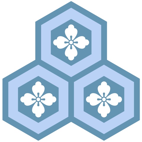 三つ盛り亀甲1 唐花