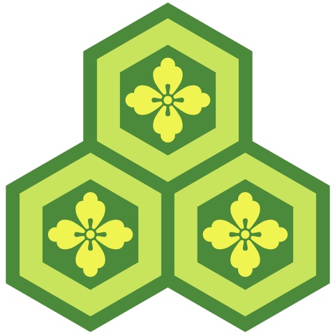 三つ盛り亀甲1 唐花