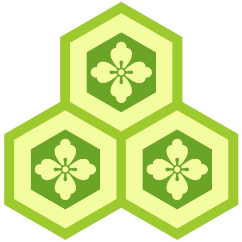 三つ盛り亀甲1 唐花