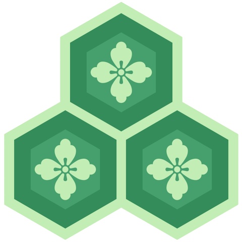 三つ盛り亀甲1 唐花