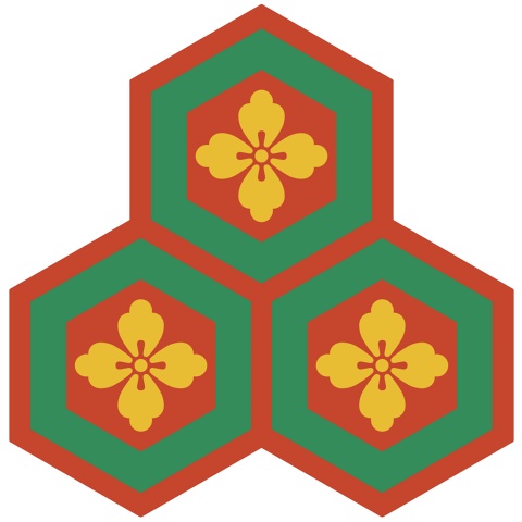 三つ盛り亀甲1 唐花