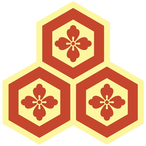 三つ盛り亀甲1 唐花