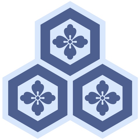 三つ盛り亀甲1 唐花