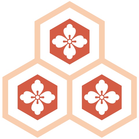 三つ盛り亀甲1 唐花