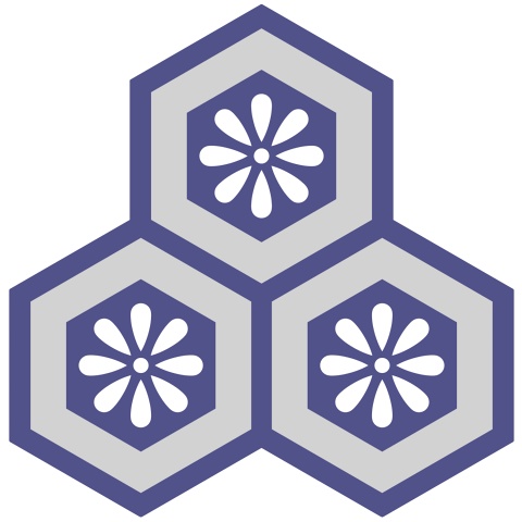 三つ盛り亀甲2 小花