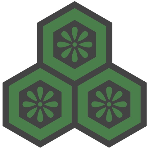 三つ盛り亀甲2 小花