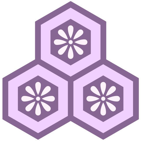 三つ盛り亀甲2 小花