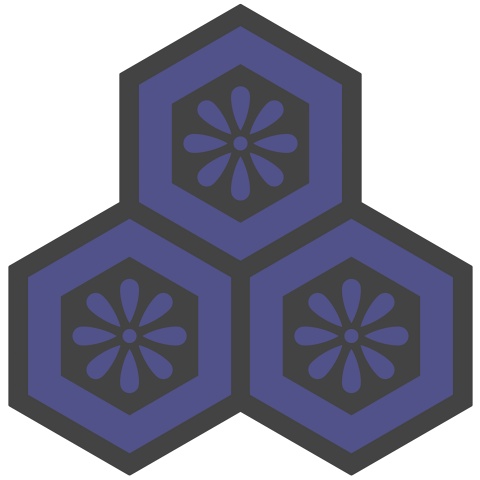 三つ盛り亀甲2 小花