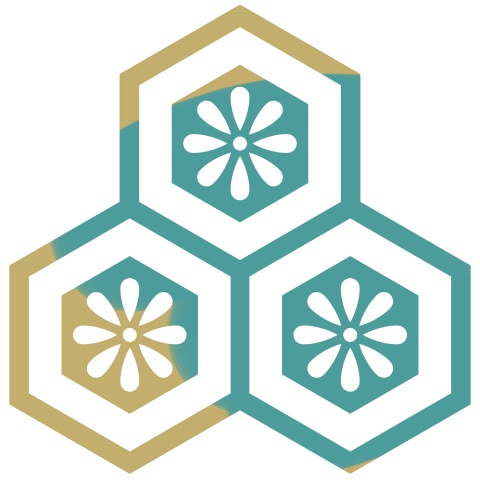 三つ盛り亀甲2 小花