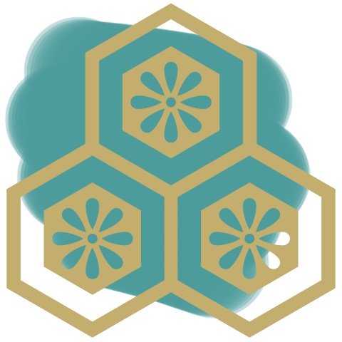 三つ盛り亀甲2 小花