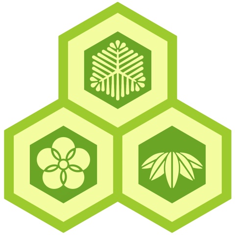 三つ盛り亀甲3 松竹梅