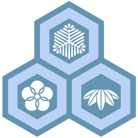 三つ盛り亀甲3 松竹梅