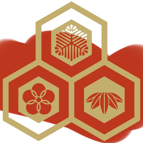 三つ盛り亀甲3 松竹梅