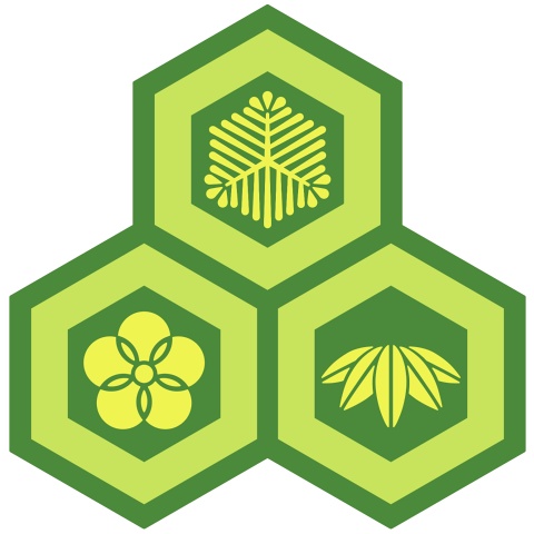 三つ盛り亀甲3 松竹梅