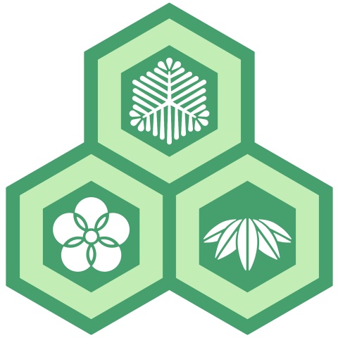 三つ盛り亀甲3 松竹梅