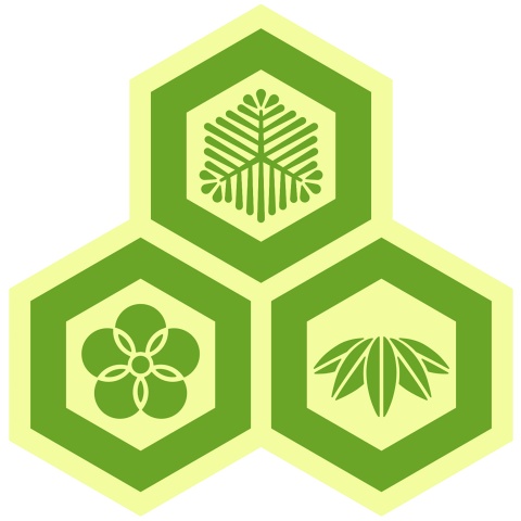 三つ盛り亀甲3 松竹梅