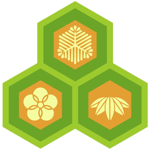 三つ盛り亀甲3 松竹梅