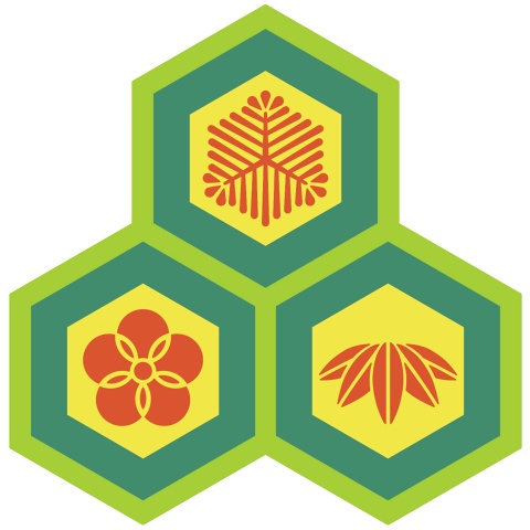 三つ盛り亀甲3 松竹梅