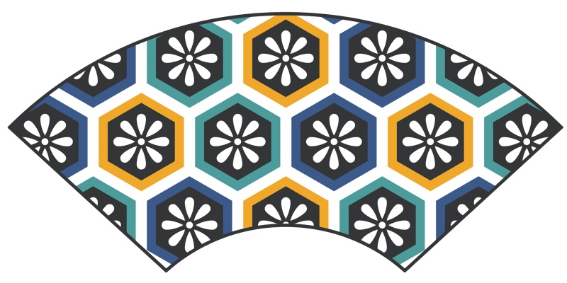 亀甲文様パターン素材2