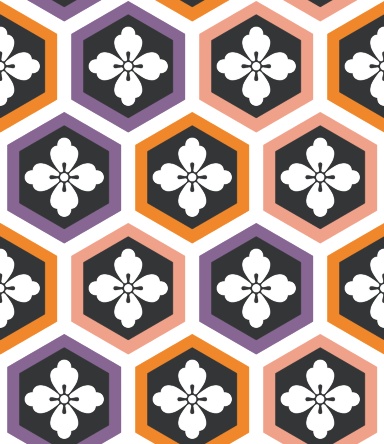 亀甲文様パターン素材2