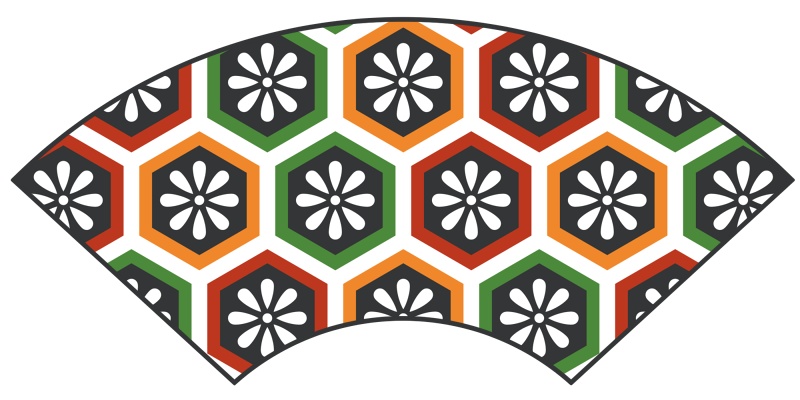 亀甲文様パターン素材2