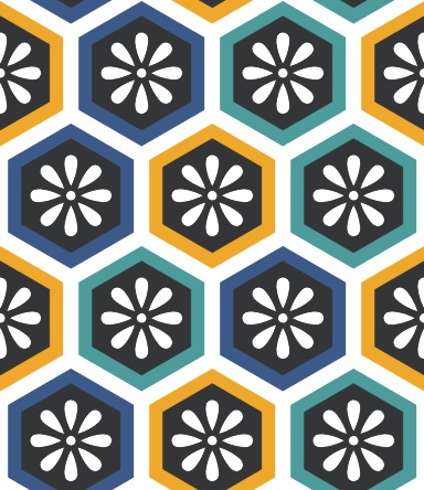 亀甲文様パターン素材2