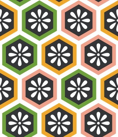 亀甲文様パターン素材2