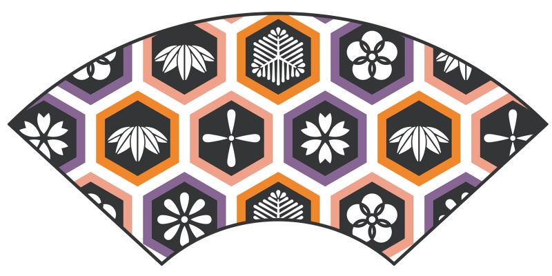 亀甲文様パターン素材2