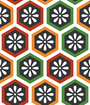 亀甲文様パターン素材2