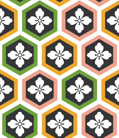 亀甲文様パターン素材2