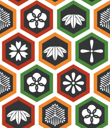 亀甲文様パターン素材2