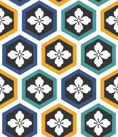 亀甲文様パターン素材2