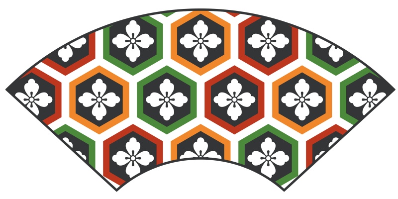 亀甲文様パターン素材2