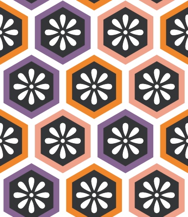 亀甲文様パターン素材2