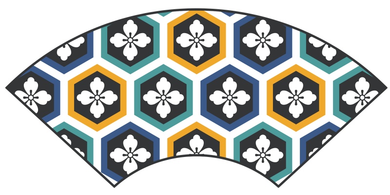 亀甲文様パターン素材2