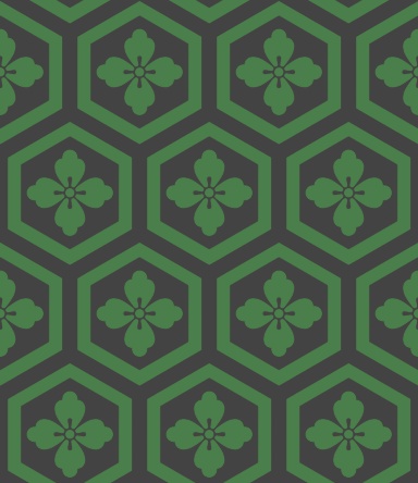 亀甲文様パターン素材4 唐花