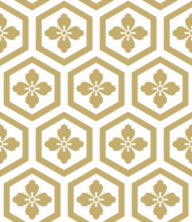 亀甲文様パターン素材4 唐花