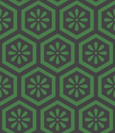 亀甲文様パターン素材5 小花