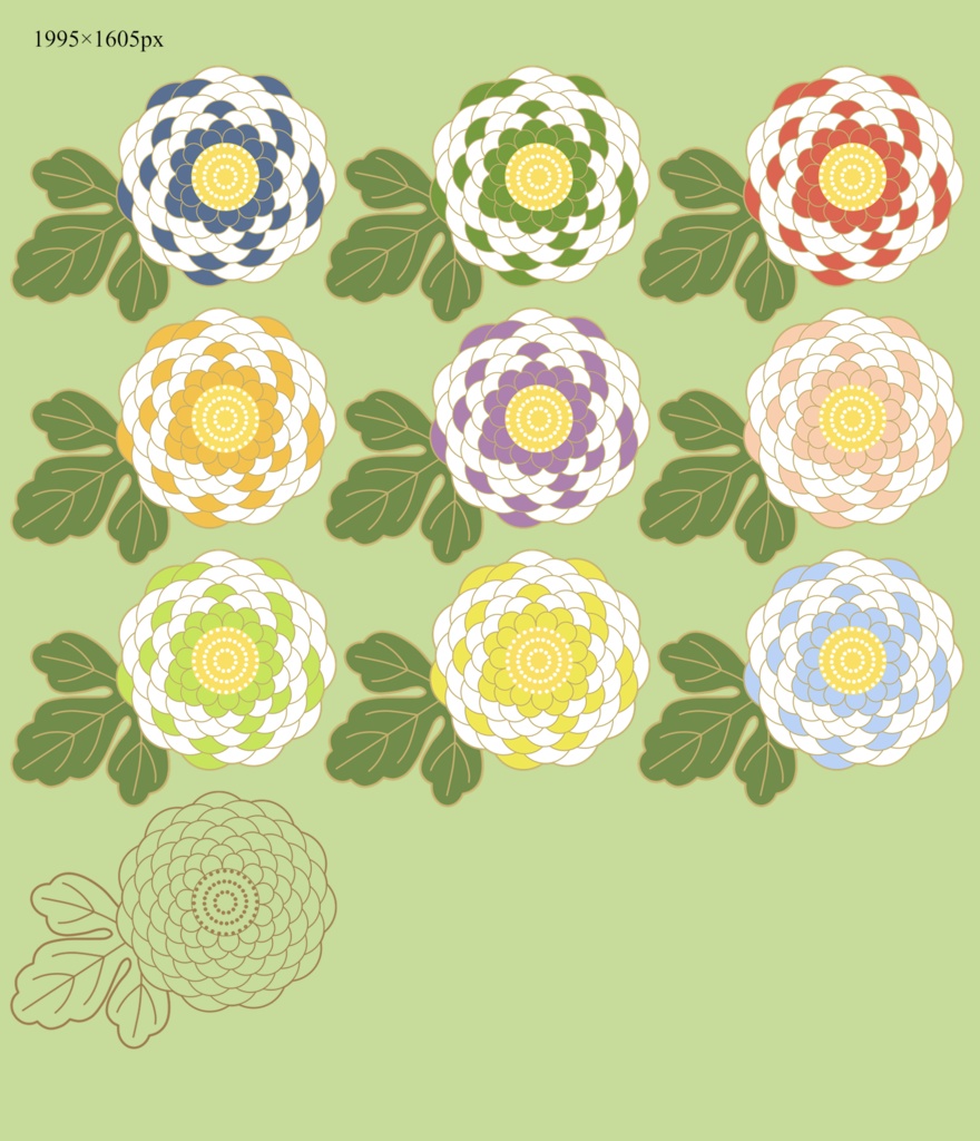 菊イラスト素材3