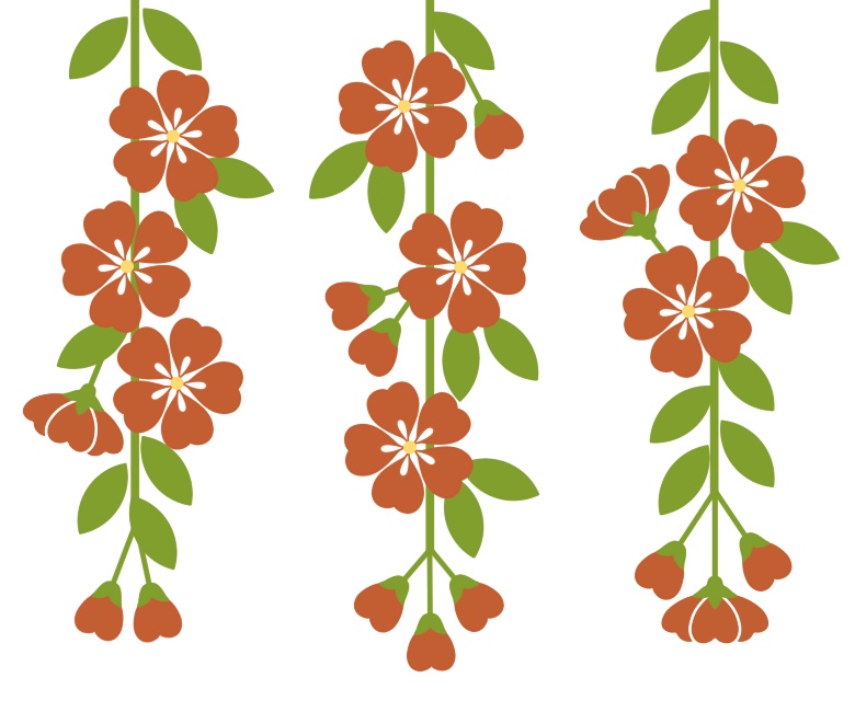 枝垂れ桜イラスト素材